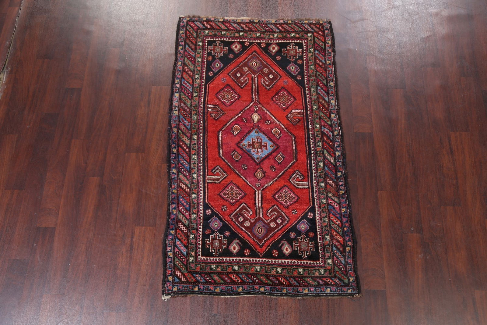 Pre-1900 Antique Vegetable Dye Afshar Persian Area Rug 4x6 - 2