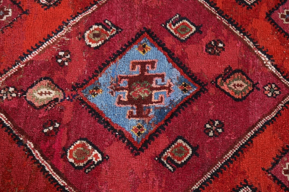 Pre-1900 Antique Vegetable Dye Afshar Persian Area Rug 4x6 - 8