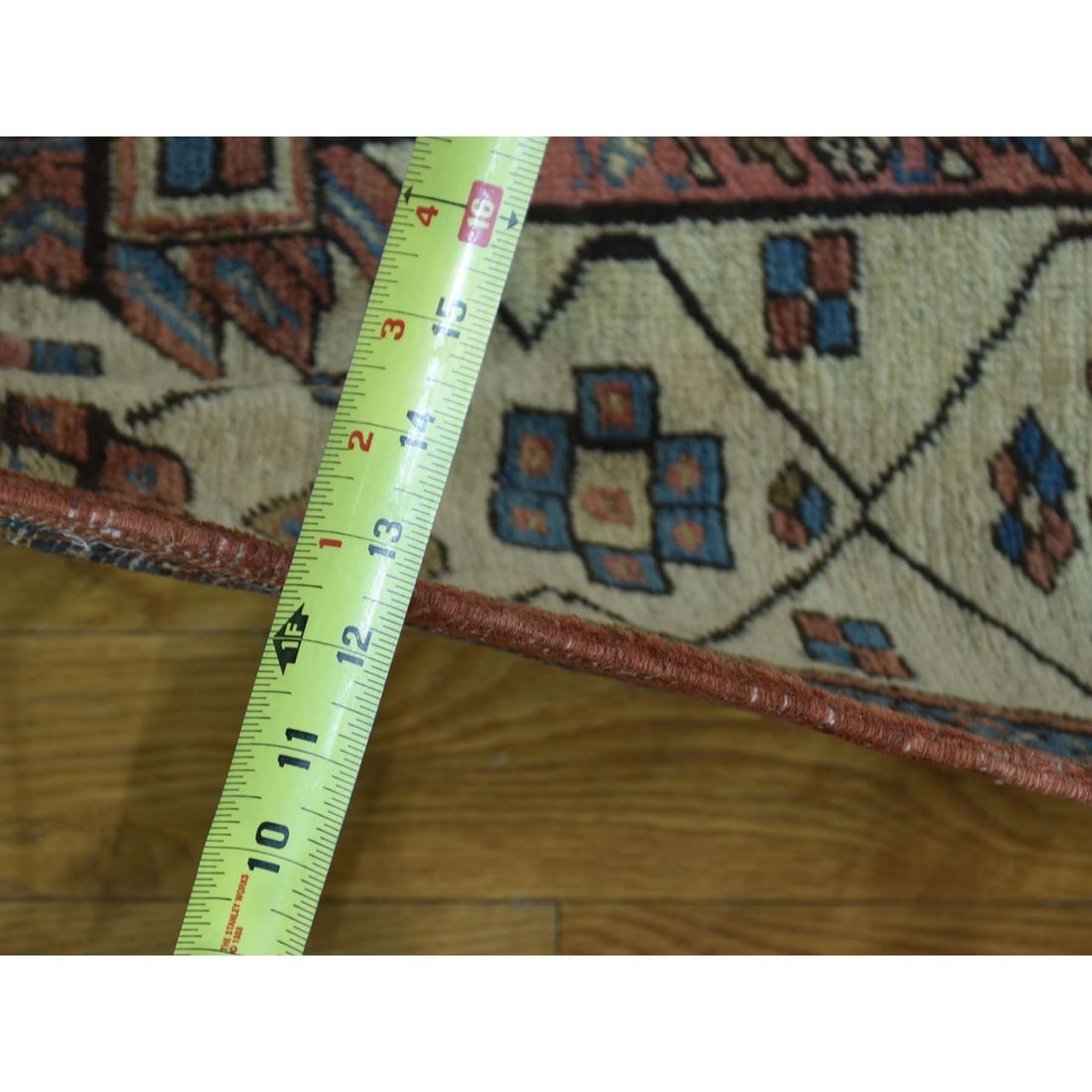 Honey Brown Handmade Original Antique Persian Bakshaish Mint Cond Rug - 11