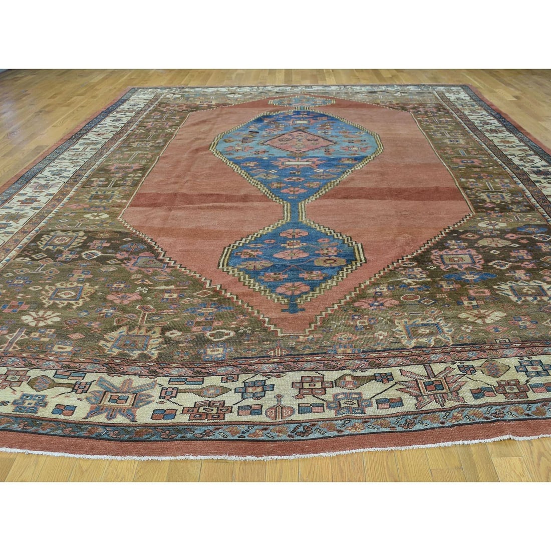 Honey Brown Handmade Original Antique Persian Bakshaish Mint Cond Rug - 2