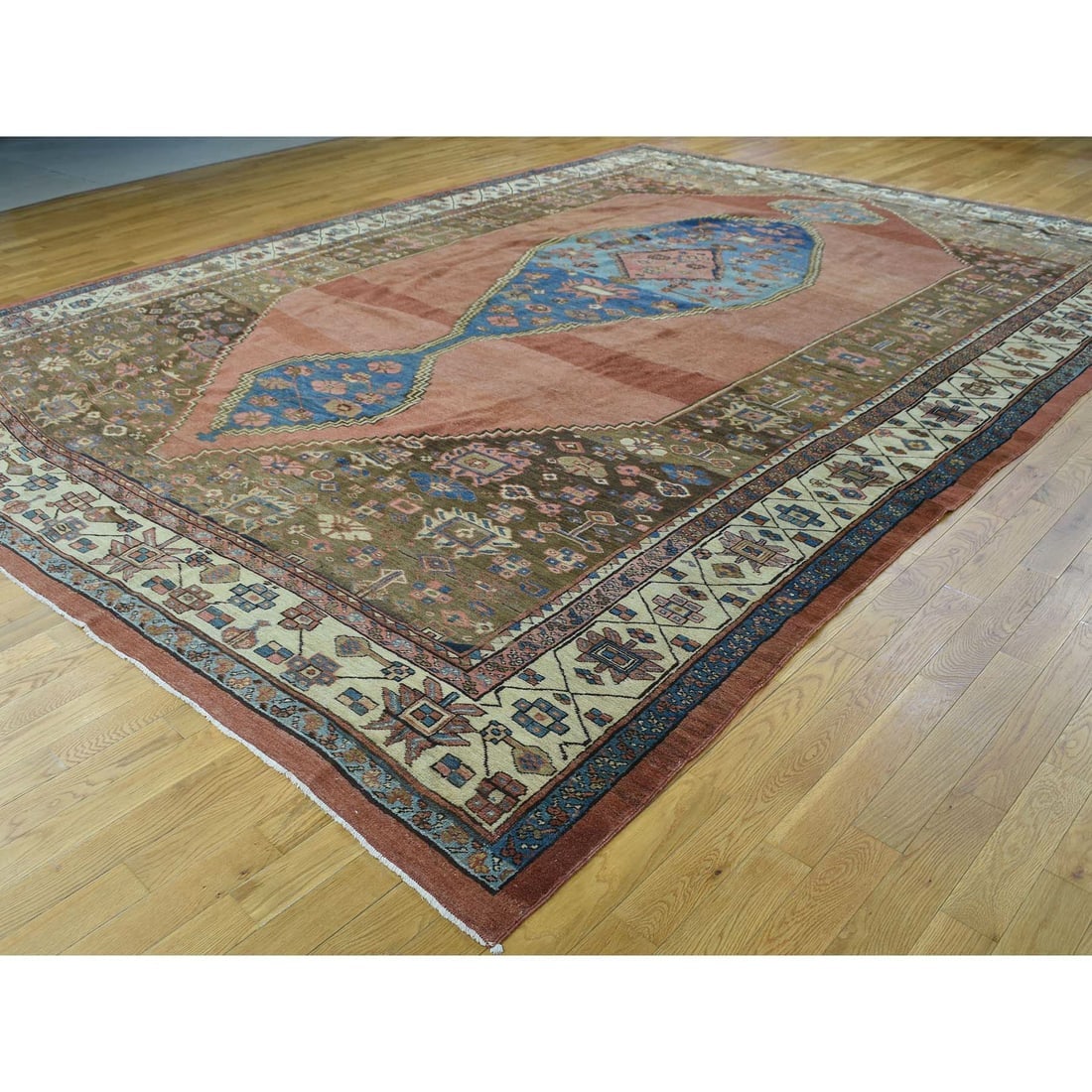 Honey Brown Handmade Original Antique Persian Bakshaish Mint Cond Rug - 3
