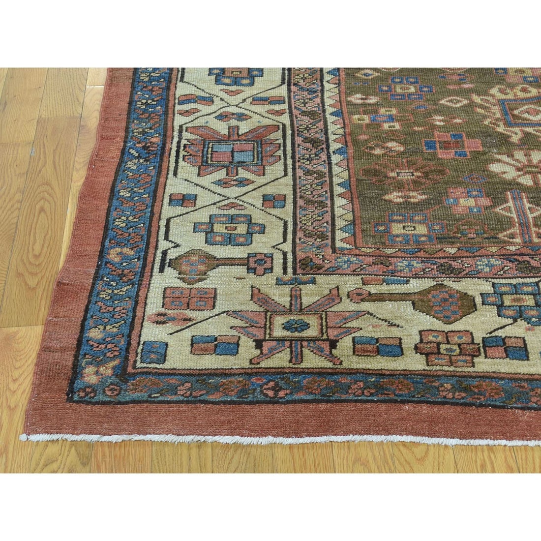 Honey Brown Handmade Original Antique Persian Bakshaish Mint Cond Rug - 5