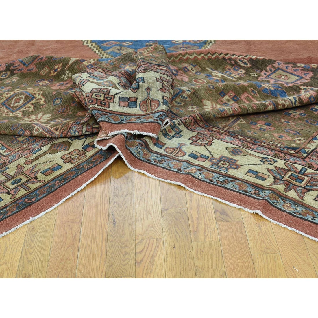 Honey Brown Handmade Original Antique Persian Bakshaish Mint Cond Rug - 6