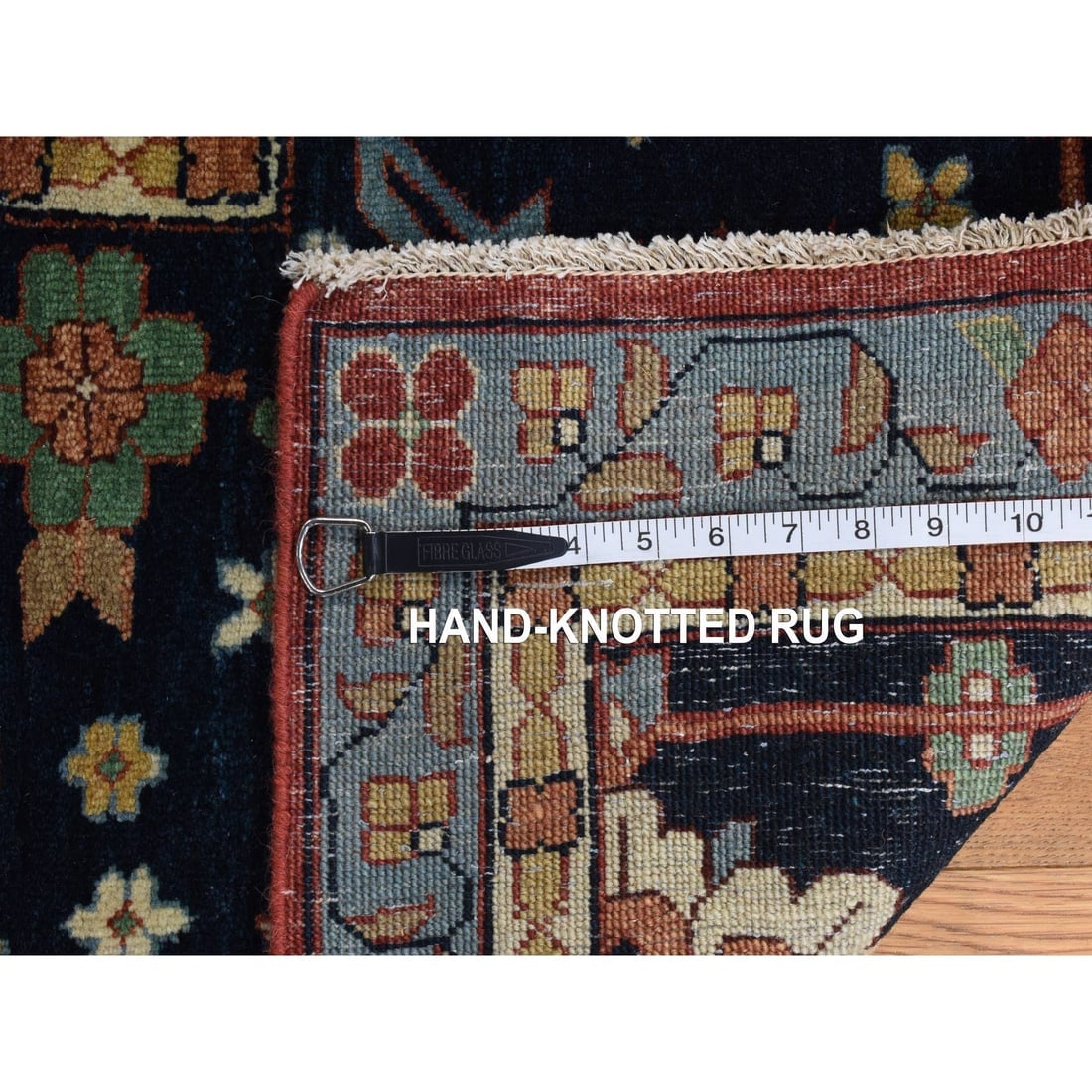 Red, Hand Knotted, Antiqued Heriz Re-Creation, Wool, Oversized Rug - 11