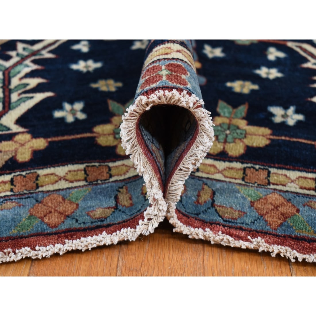 Red, Hand Knotted, Antiqued Heriz Re-Creation, Wool, Oversized Rug - 5