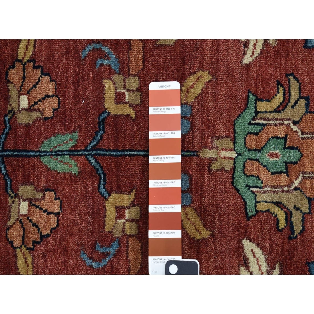 Red, Hand Knotted, Antiqued Heriz Re-Creation, Wool, Oversized Rug - 7