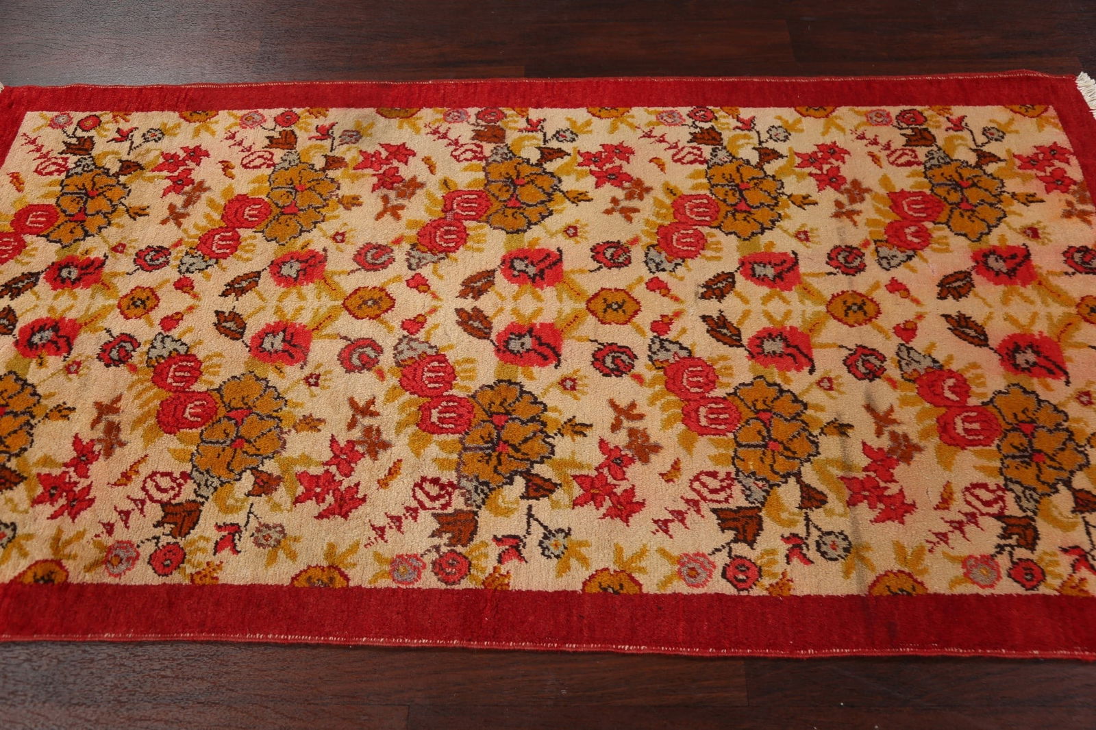 Antique Floral Kerman Persian Area Rug 3x6 - 16