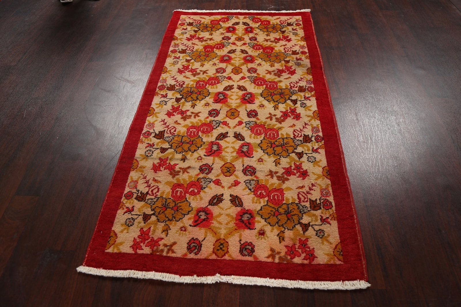 Antique Floral Kerman Persian Area Rug 3x6 - 17