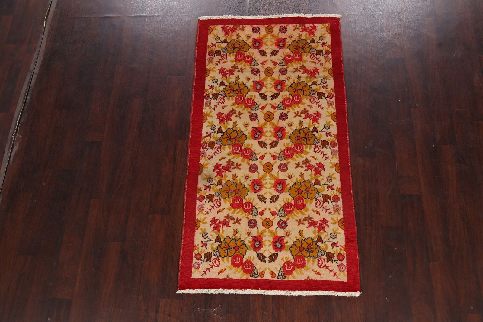 Antique Floral Kerman Persian Area Rug 3x6 - 2