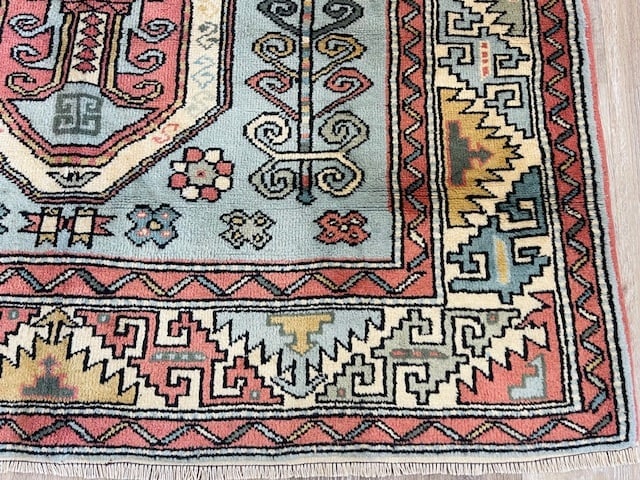 Vintage Caucasian Design Turkish Rug-4081 - 2