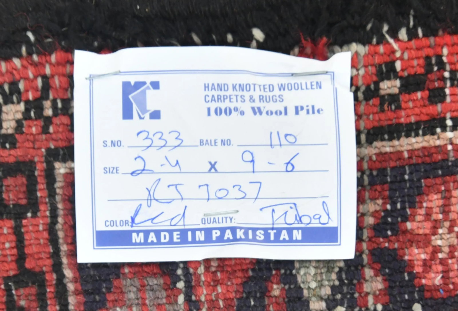 Vintage Rusty Red Geometric 2'4X9'6 Karajeh Persian Runner Rug - 13