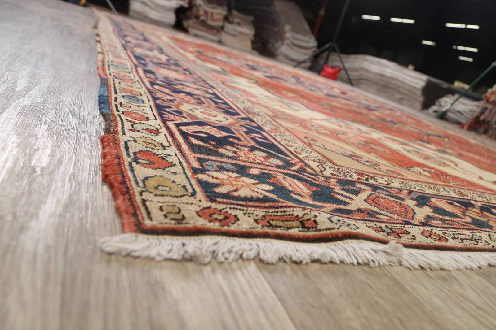 Pre-1900 Antique Vegetable Dye Heriz Serapi Persian Rug 10x15 - 6