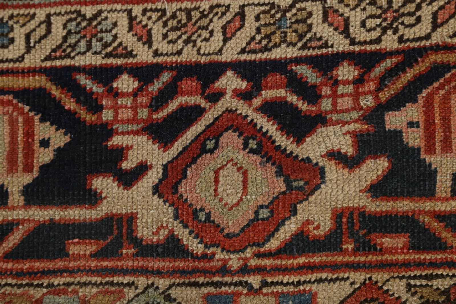 Pre-1900 Antique Vegetable Dye Heriz Serapi Persian Rug 10x15 - 9