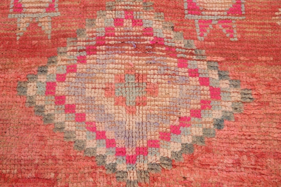 Antique Tribal Moroccan Oriental Area Rug 5x12 - 10