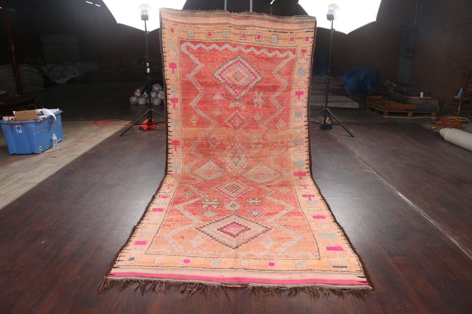 Antique Tribal Moroccan Oriental Area Rug 5x12 - 18