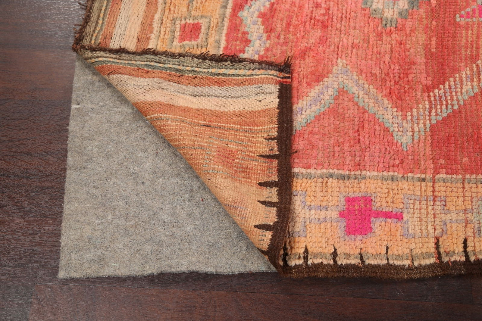 Antique Tribal Moroccan Oriental Area Rug 5x12 - 7