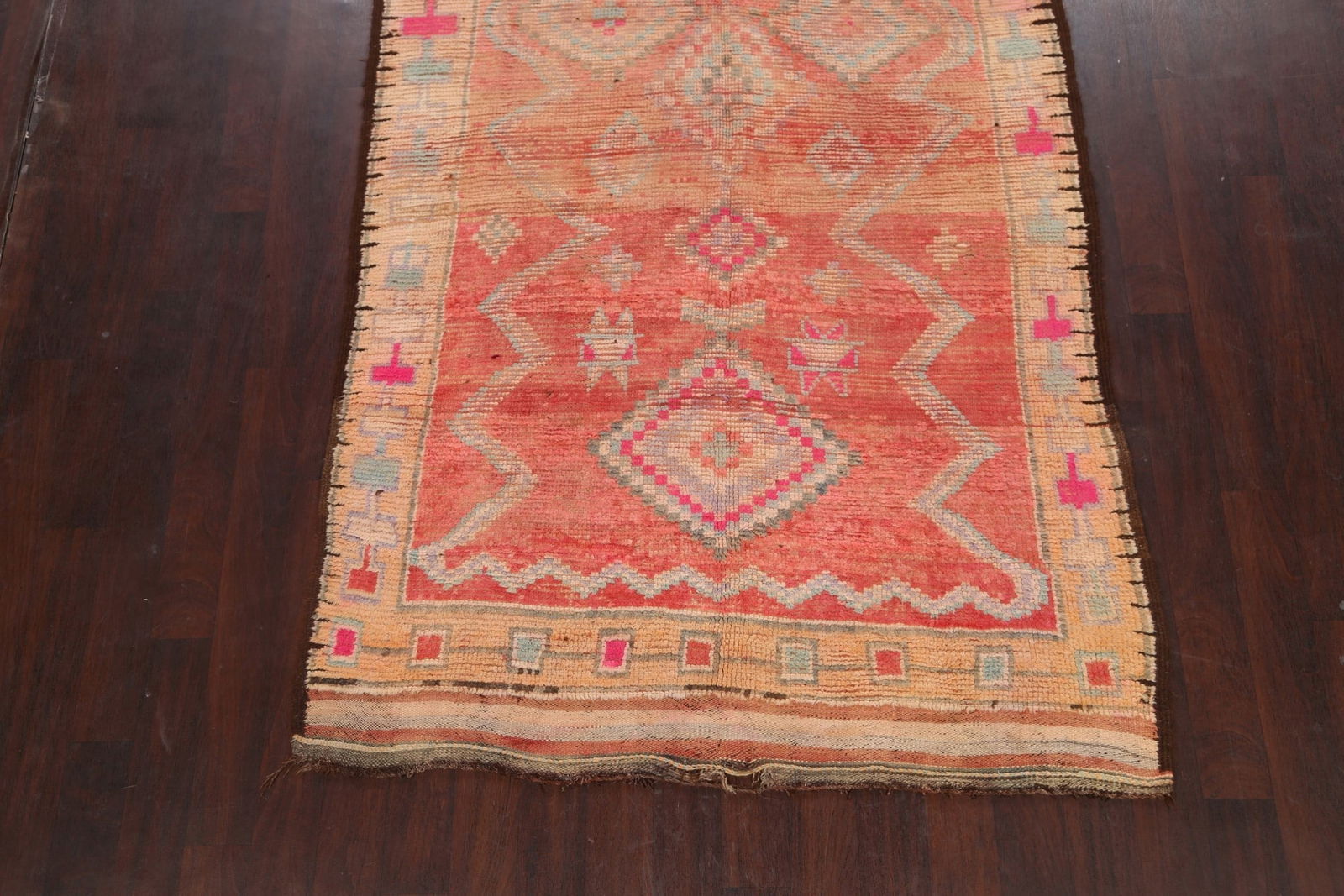 Antique Tribal Moroccan Oriental Area Rug 5x12 - 8