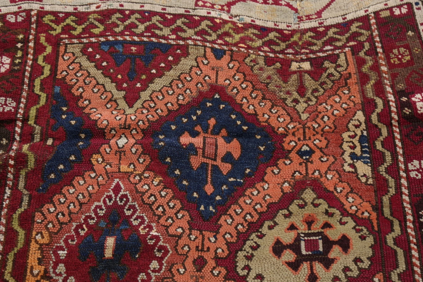 Pre-1900 Antique Vegetable Dye Oushak Oriental Area Rug 4x8 - 17