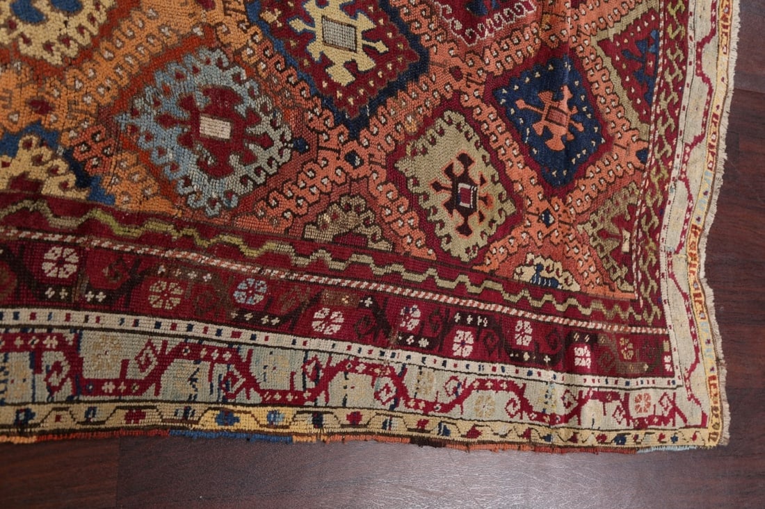 Pre-1900 Antique Vegetable Dye Oushak Oriental Area Rug 4x8 - 18