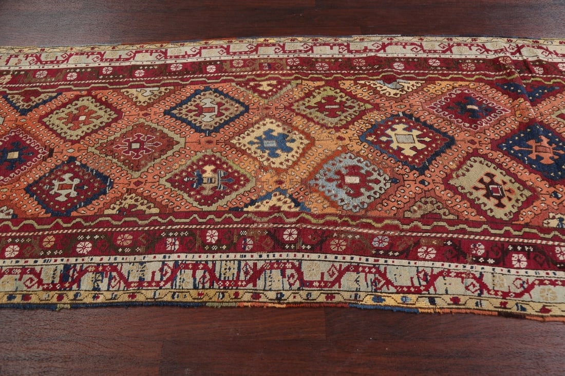 Pre-1900 Antique Vegetable Dye Oushak Oriental Area Rug 4x8 - 19