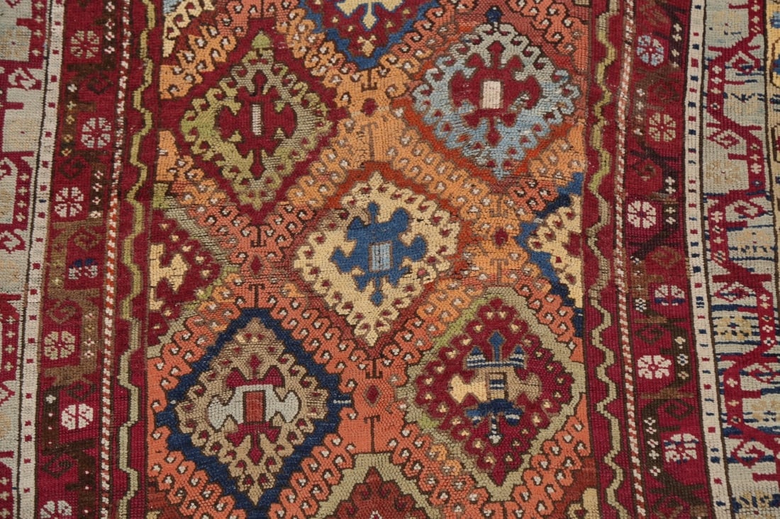 Pre-1900 Antique Vegetable Dye Oushak Oriental Area Rug 4x8 - 4