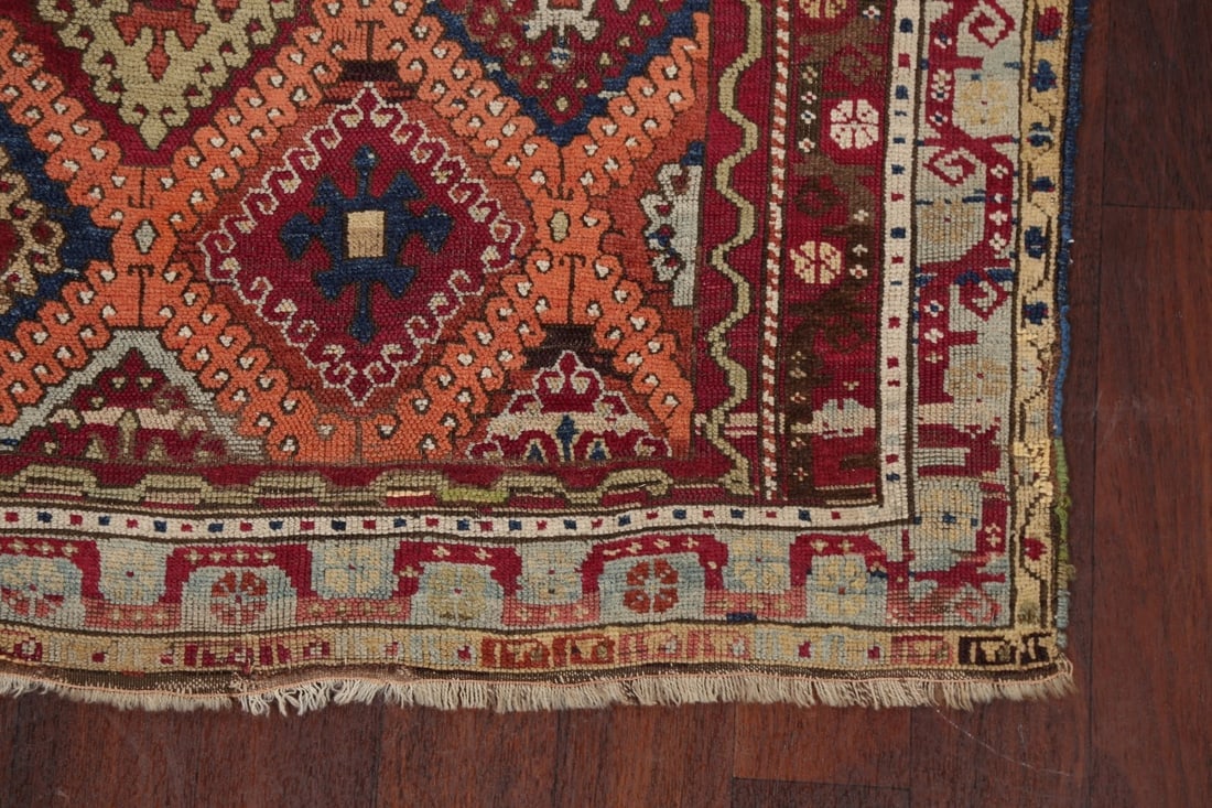 Pre-1900 Antique Vegetable Dye Oushak Oriental Area Rug 4x8 - 5