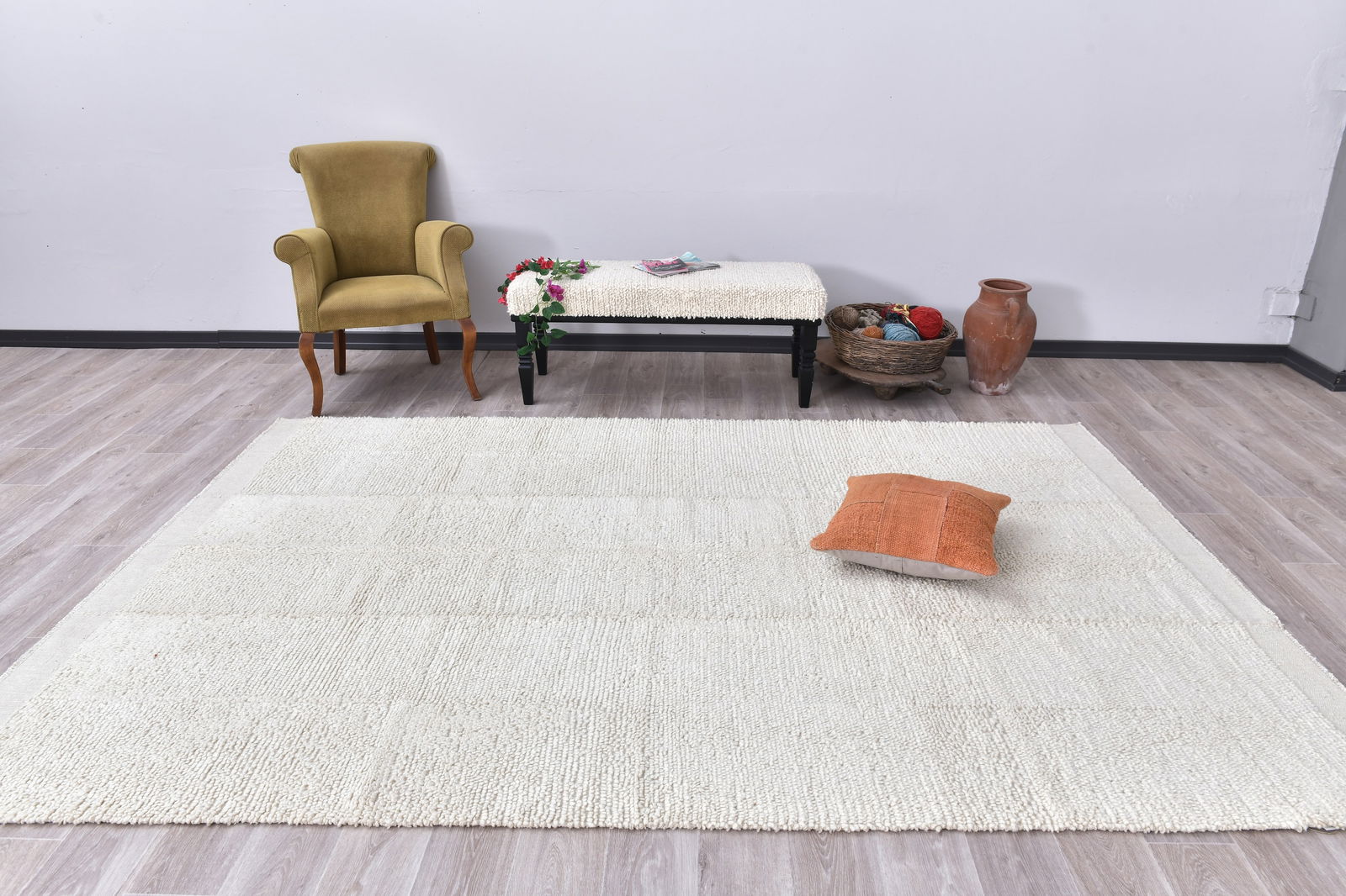 6'8'' x 10'1'' Handmade Vintage Wool Rug - 243399 (1 of 15)