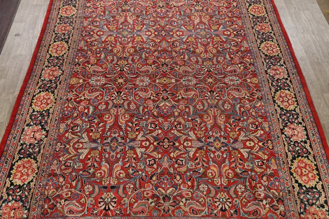 Antique Vegetable Dye Sultanabad Persian Area Rug 10x14 - 3