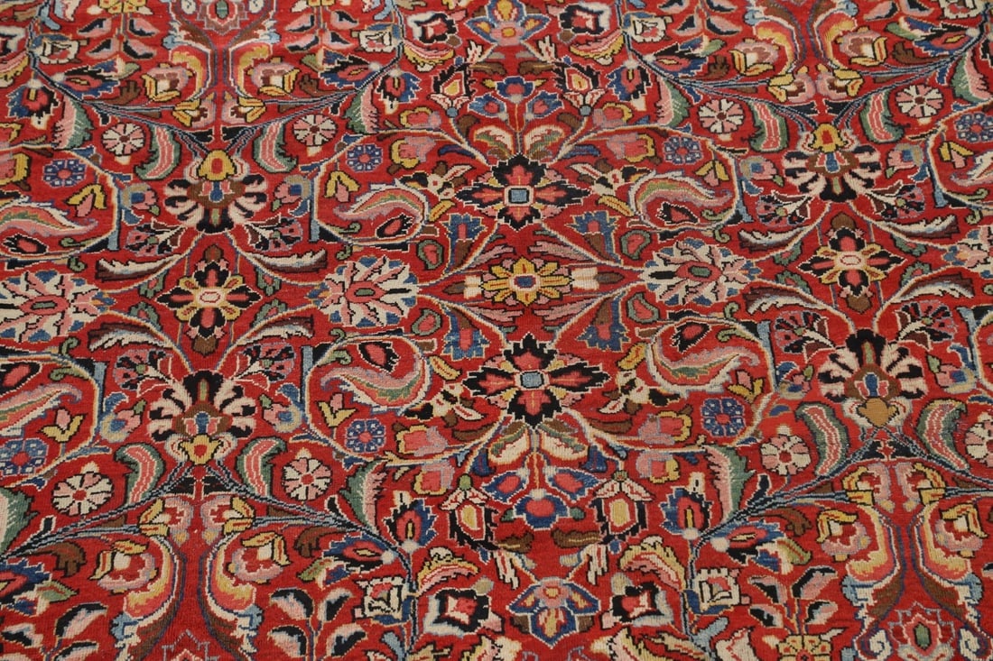 Antique Vegetable Dye Sultanabad Persian Area Rug 10x14 - 4