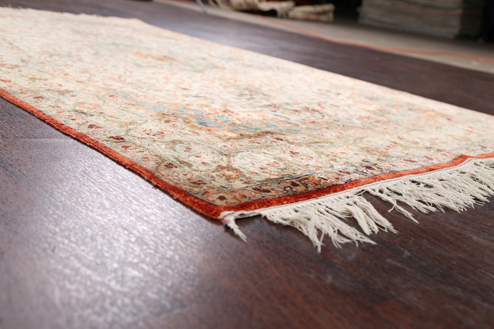 Antique 100% Vegetable Dye Nain Isfahan Persian Area Rug 4x6 SIGNED - 6