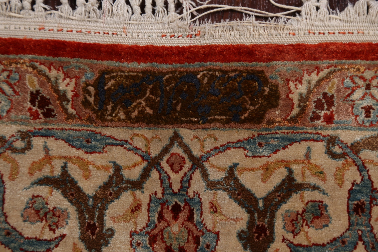 Antique 100% Vegetable Dye Nain Isfahan Persian Area Rug 4x6 SIGNED - 9