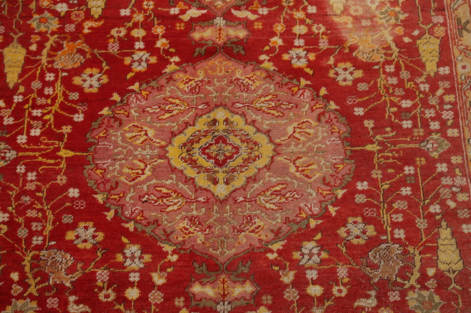 Pre-1900 Antique Vegetable Dye Oushak Oriental Area Rug 7x10 - 4