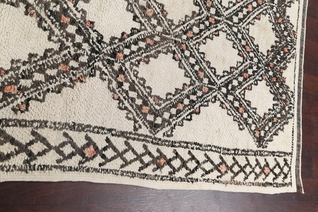 Antique Geometric Moroccan Oriental Area Rug 6x11 - 12
