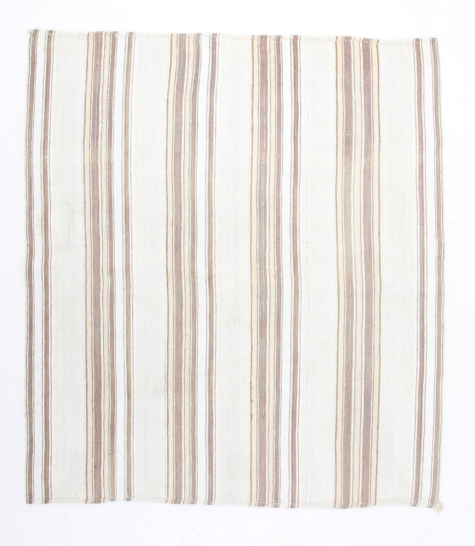 4'8'' x 5'3'' Turkish Vintage Hemp Rug - 53515 (1 of 20)