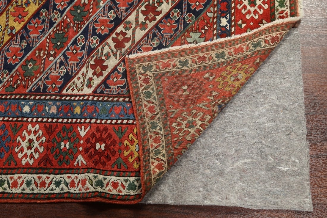 Antique Vegetable Dye Kazak Oriental Area Rug 4x8 - 7