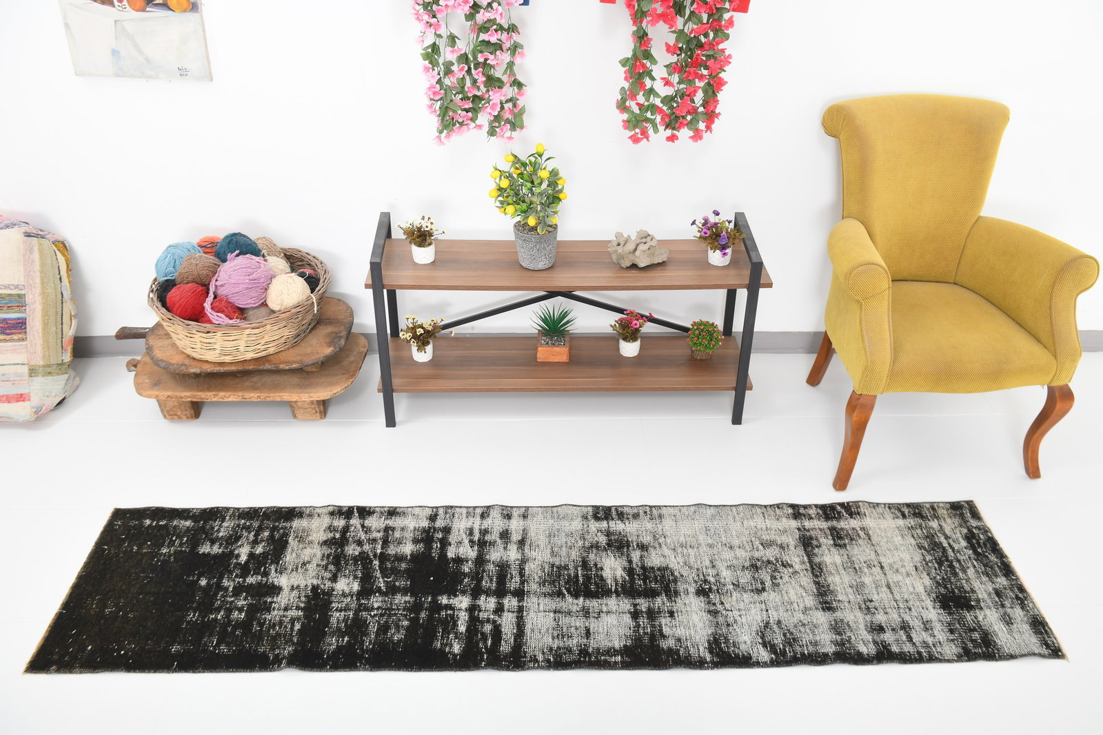 1'9'' x 8'2'' Turkish Vintage Runner Rug - 24546: Title: 1'9'' x 8'2'' Turkish Vintage Runner Rug - 24546Description:1'9'' x 8'2'' Turkish Vintage Runner Rug - 24546Origin:TurkiyeDate/Period:1960-90Materials:Wool,CottonDimension:1'9''x8'2'' ft,