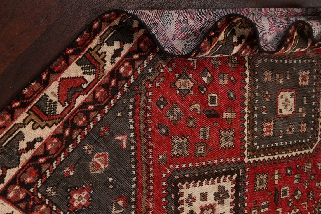 Antique Geometric Shiraz Persian Area Rug 5x6 - 15