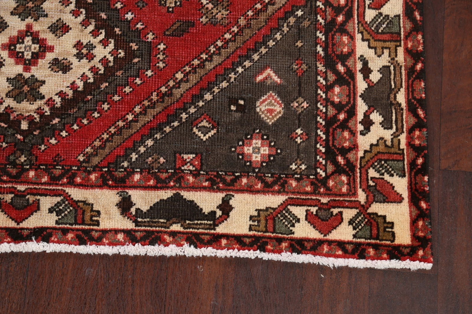 Antique Geometric Shiraz Persian Area Rug 5x6 - 5