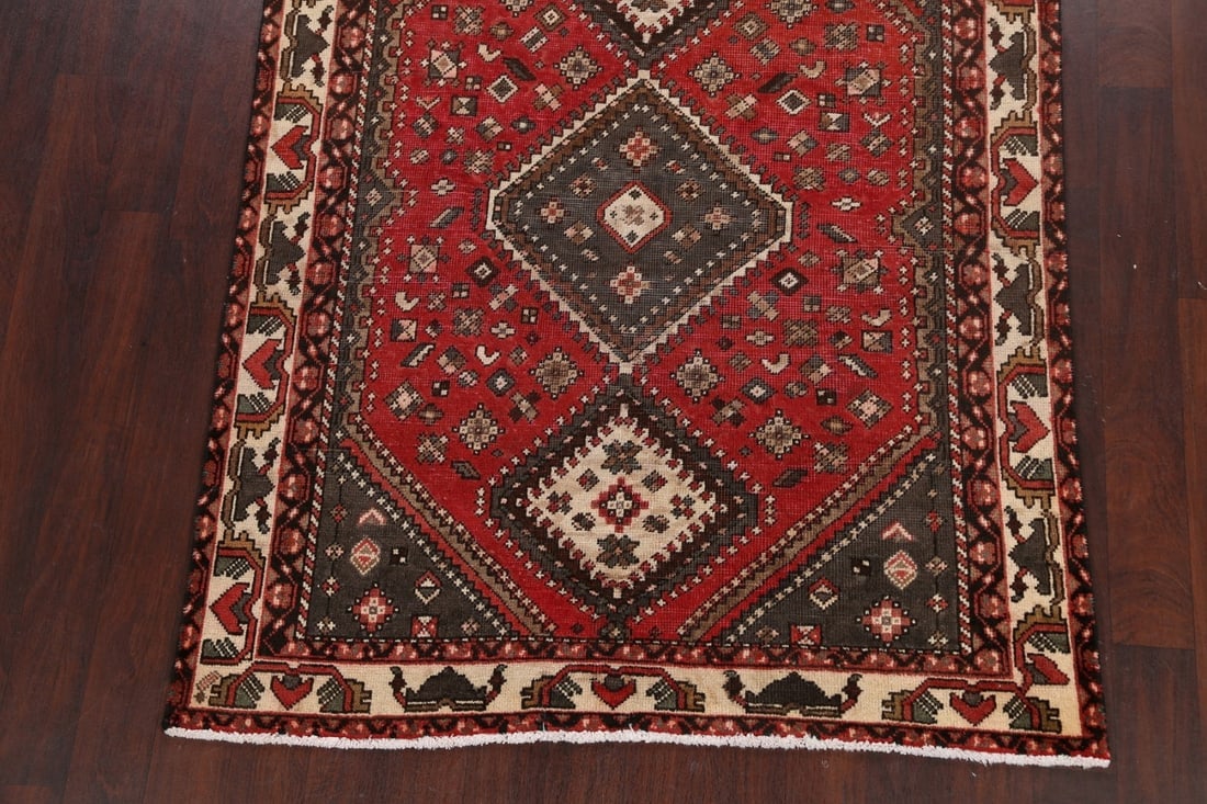 Antique Geometric Shiraz Persian Area Rug 5x6 - 8