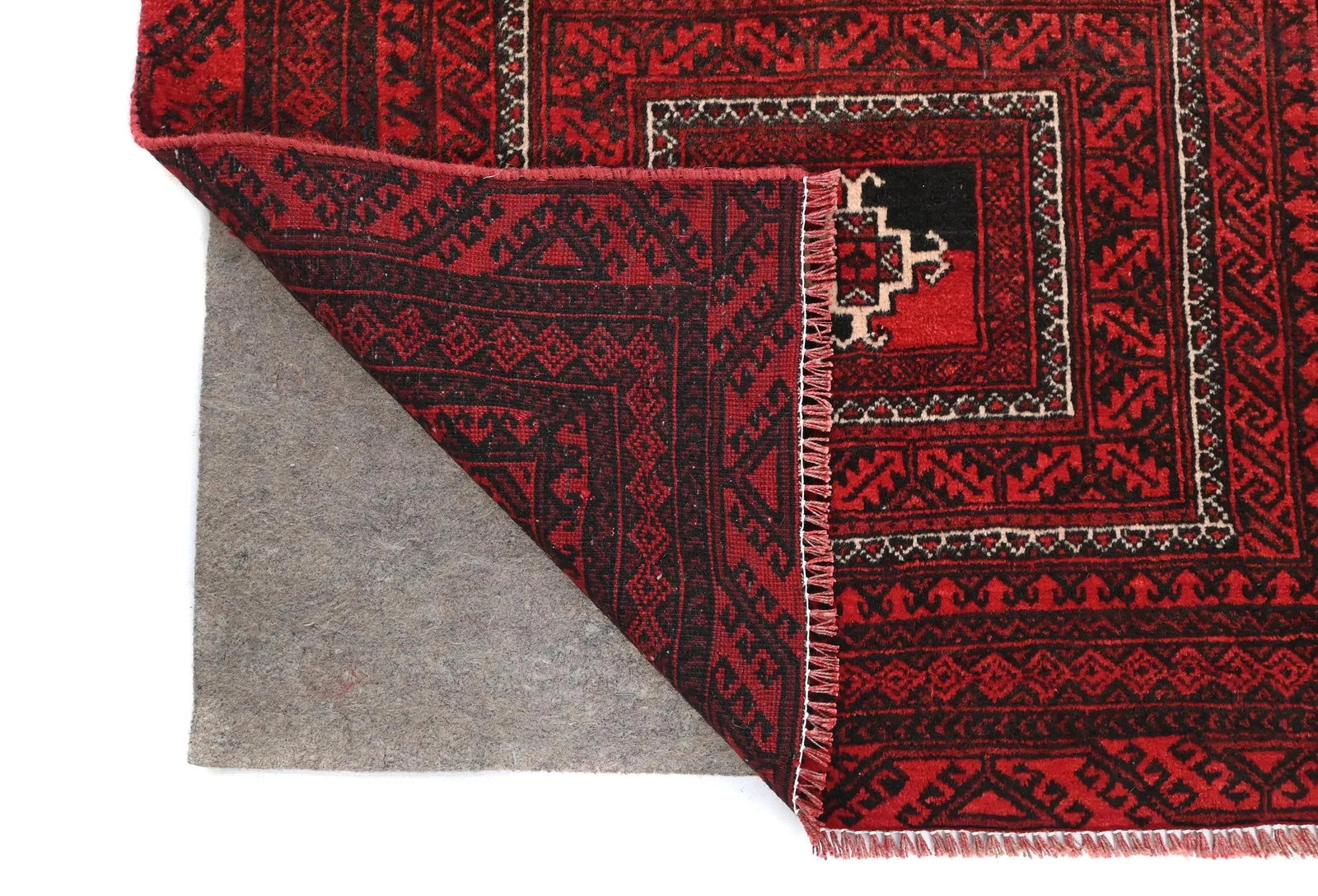 Vintage Red Tribal 3X6 Balouch Persian Rug - 12