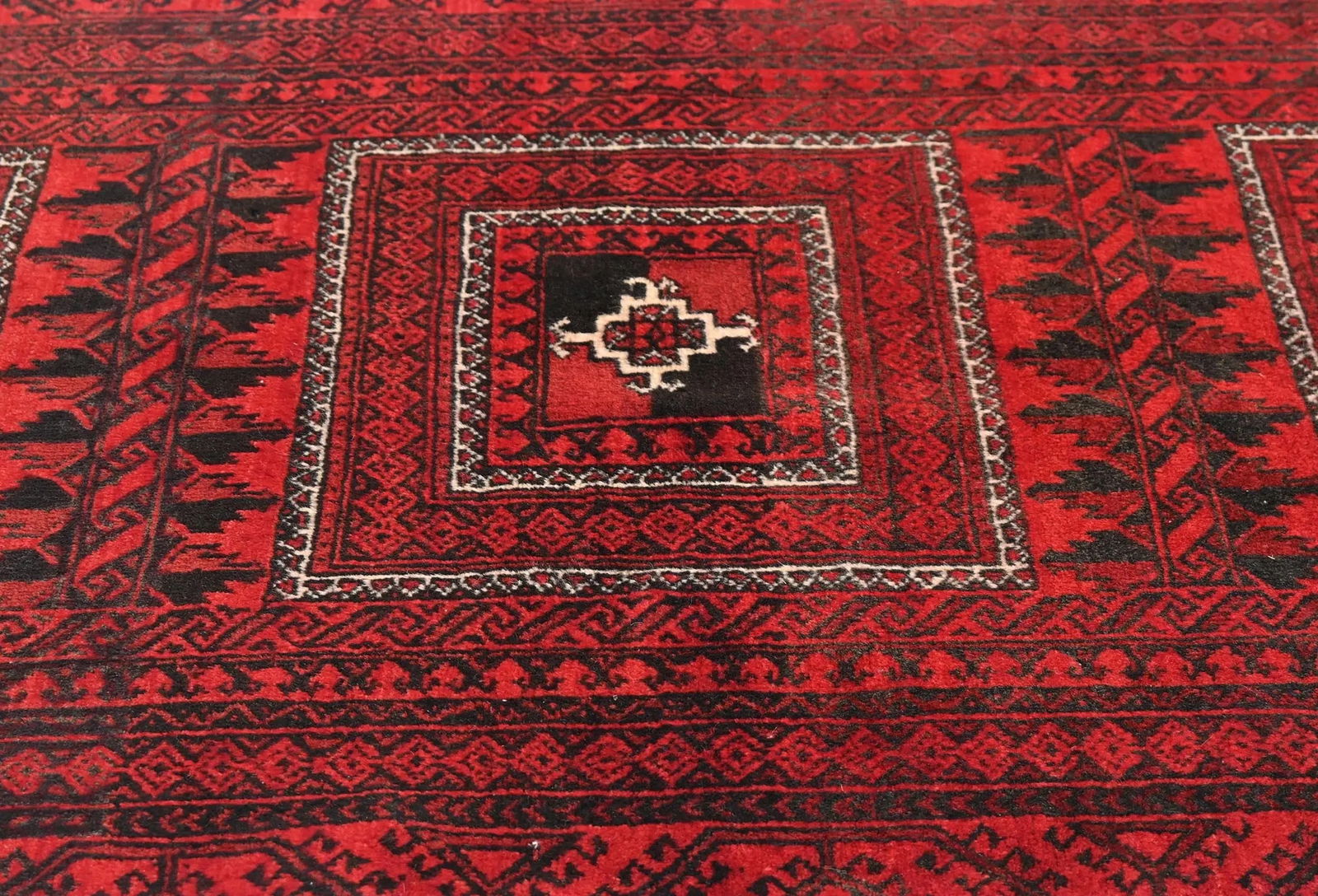 Vintage Red Tribal 3X6 Balouch Persian Rug - 5