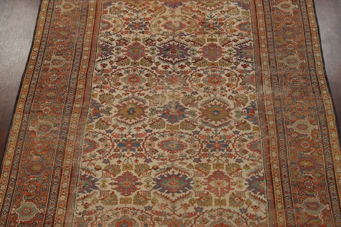 Pre-1900 Antique Vegetable Dye Sultanabad Persian Area Rug 9x12 - 3