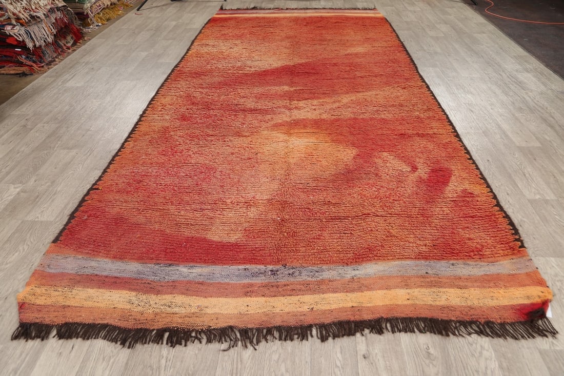 Antique Tribal Moroccan Oriental Area Rug 6x14 - 13