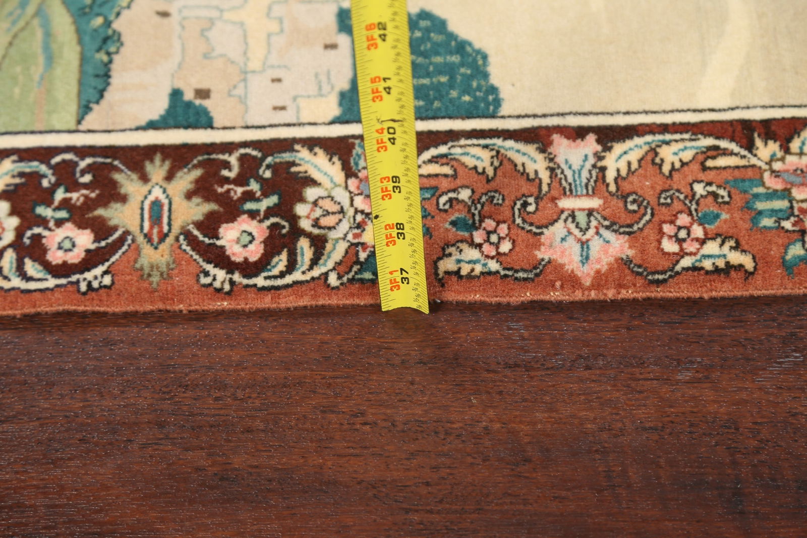 Antique Tableau Tabriz Persian Area Rug 3x4 - 16