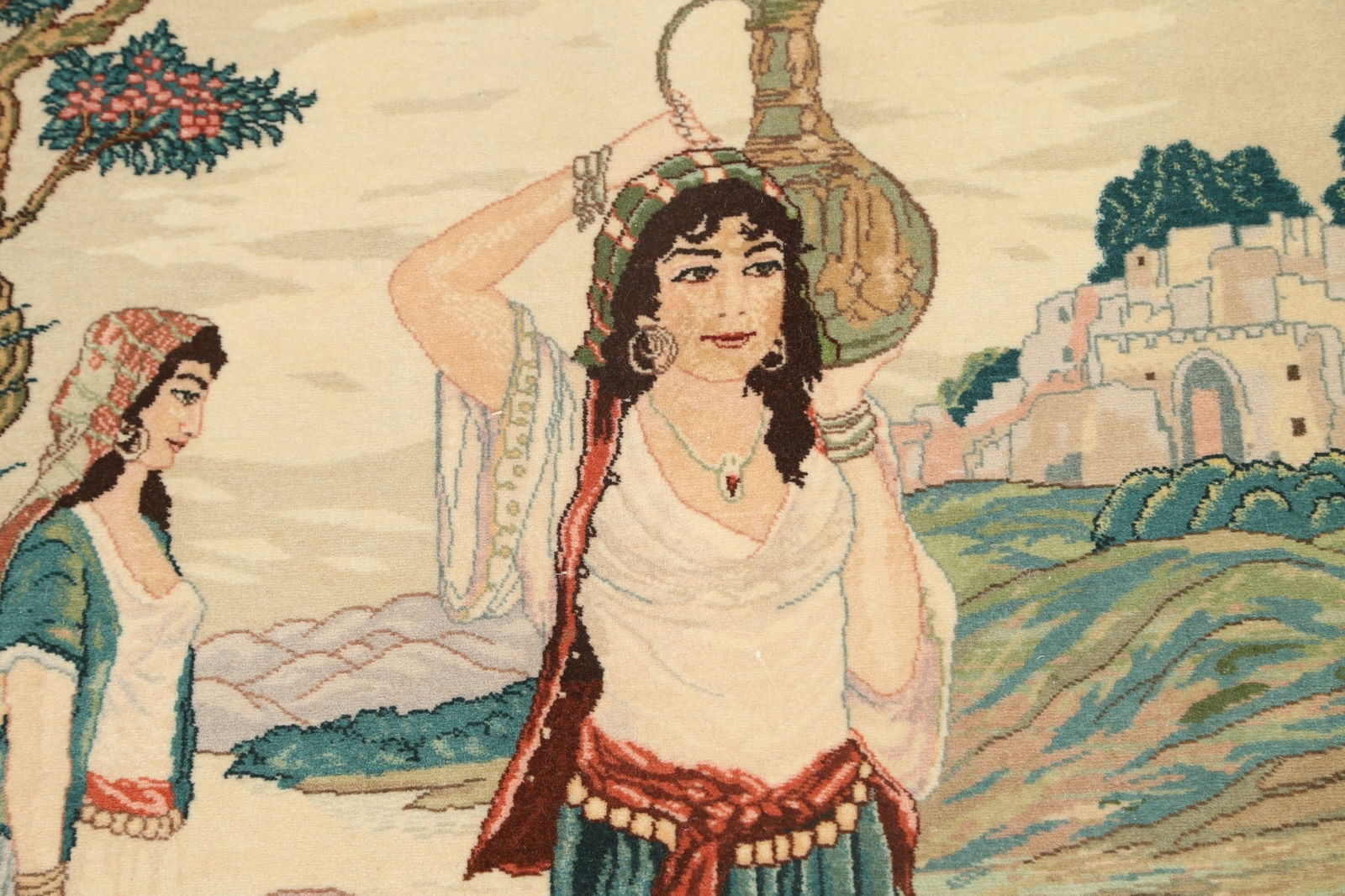 Antique Tableau Tabriz Persian Area Rug 3x4 - 8