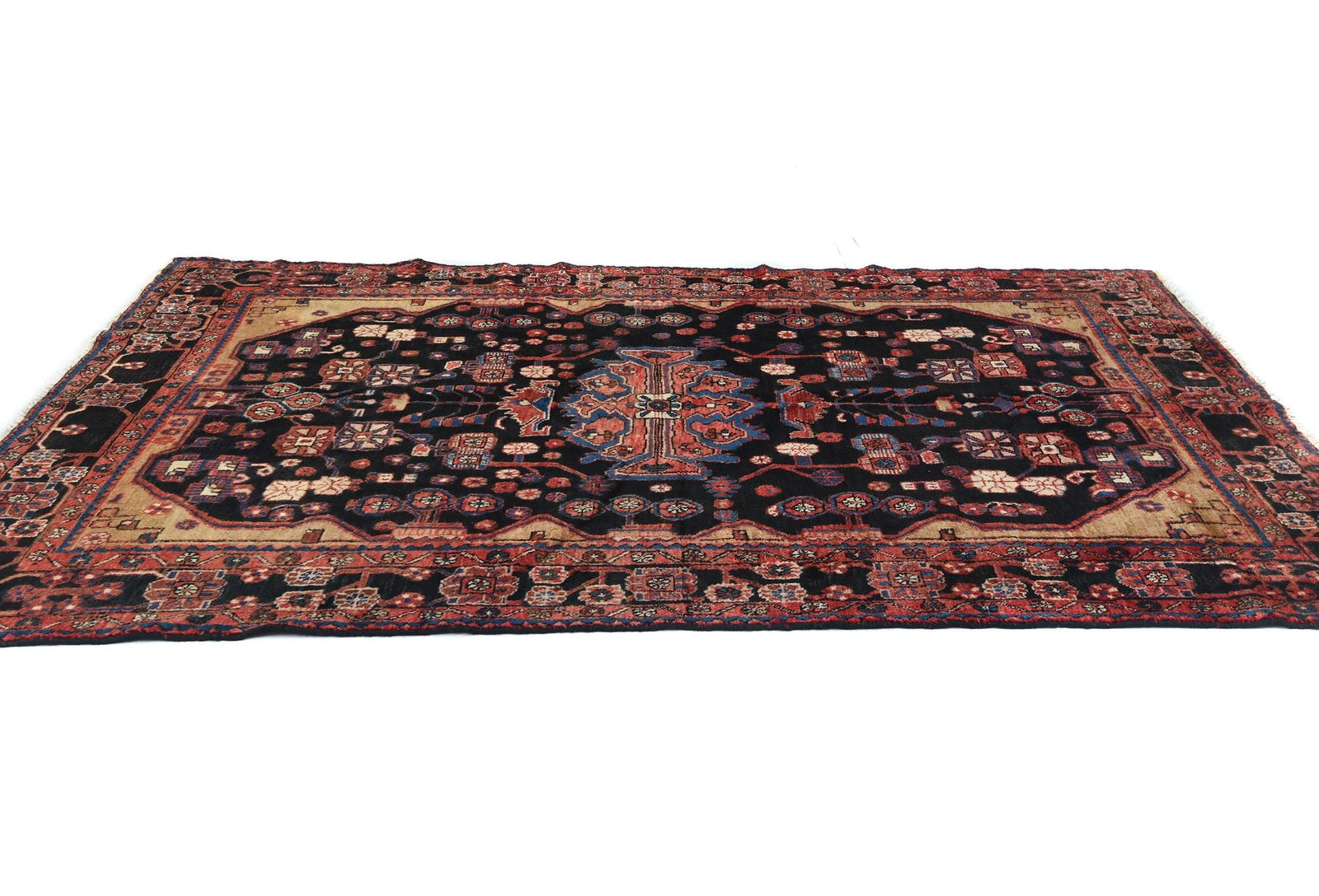 Vintage Tribal Plum 5X8 Nahavand Persian Rug - 4