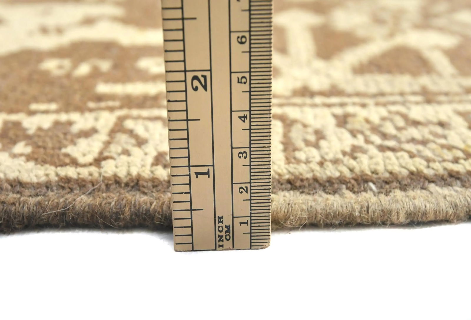 Semi Antique Muted Beige Floral 8X11 Distressed Vintage Oriental Rug - 10