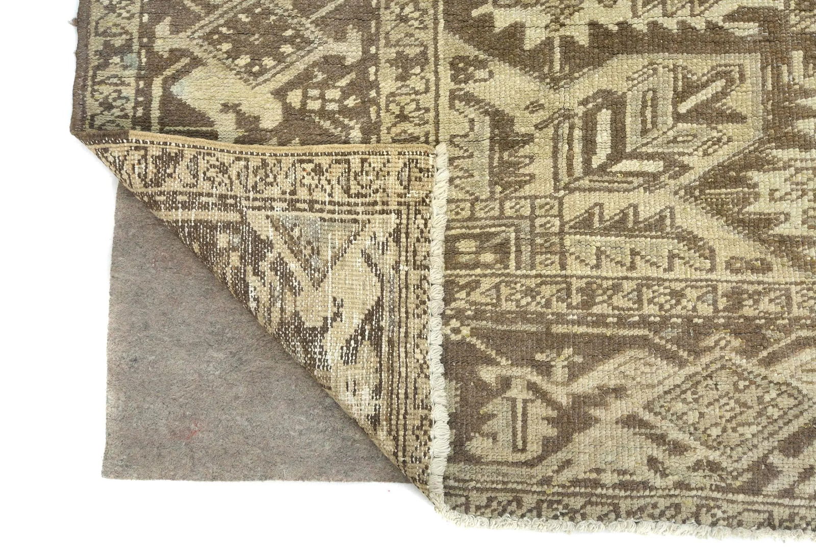 Semi Antique Muted Beige Floral 8X11 Distressed Vintage Oriental Rug - 12