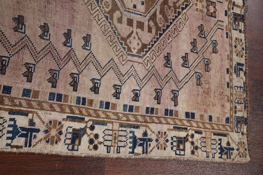 Pre-1900 Antique Qashqai Persian Rug 4x8 - 12