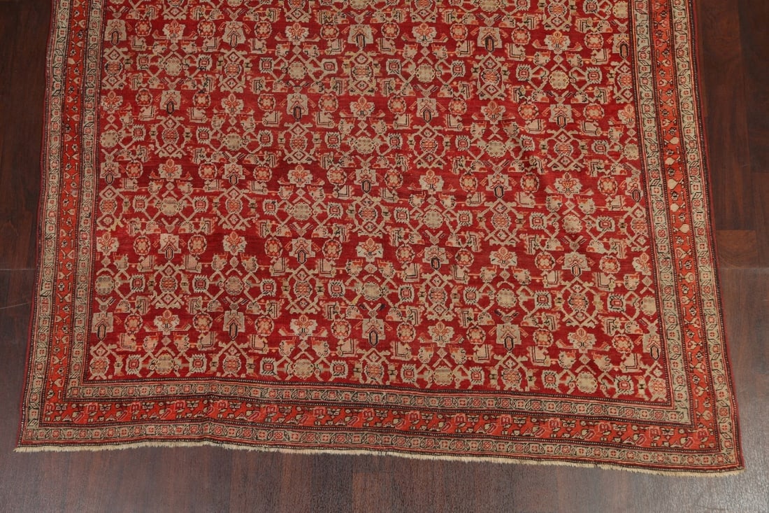 Pre-1900 Antique Vegetable Dye Karabakh Persian Rug 7x19 - 5